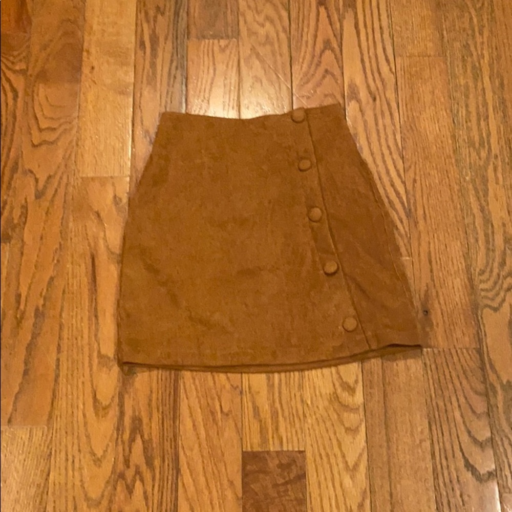 Tan burnt orange type corduroy skirt